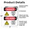 Signmission Formaldehyde Irritant Hazard Bilingual Danger Sign, Vinyl Decal, 7in W x 10in L, 2PK OS-2PACK-DS-D-710-VS-1266 - alternate 4